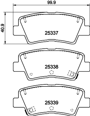 HELLA Fékbetét, mind 8DB355040-171