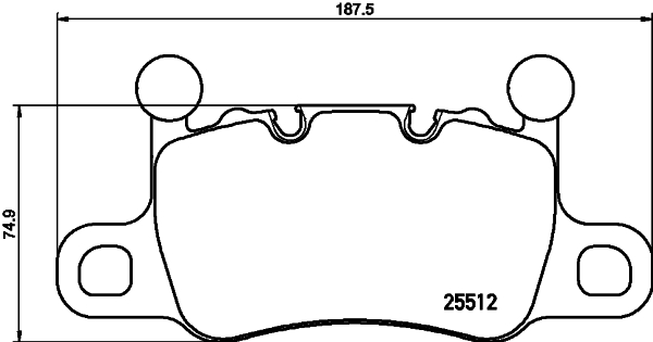 HELLA Fékbetét, mind 8DB355021-401