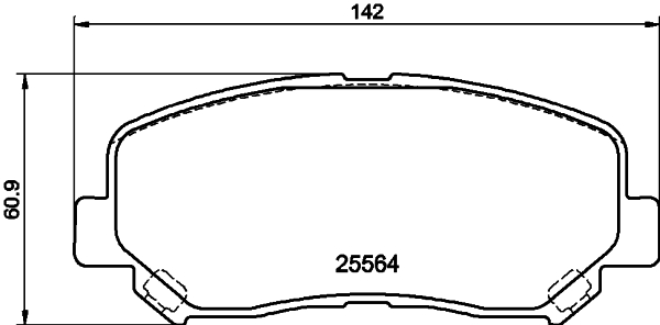 HELLA Fékbetét, mind 8DB355021-981