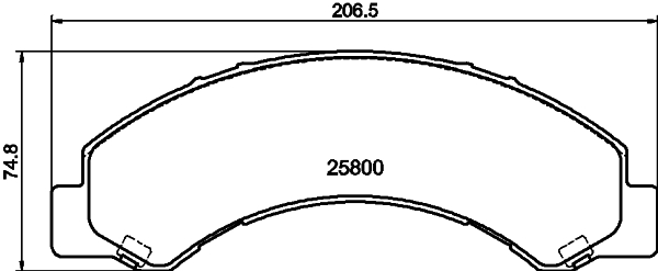 HELLA Fékbetét, mind 8DB355037-711