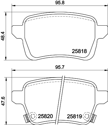 HELLA Fékbetét, mind 8DB355036-431