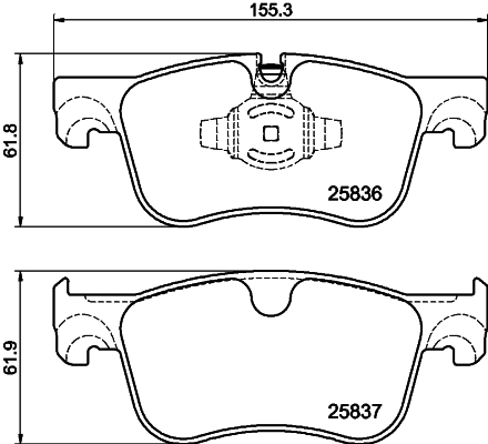 HELLA Fékbetét, mind 8DB355041-091