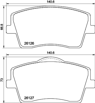 HELLA Fékbetét, mind 8DB355039-001