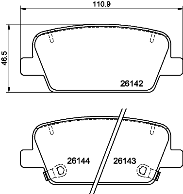 HELLA Fékbetét, mind 8DB355040-081