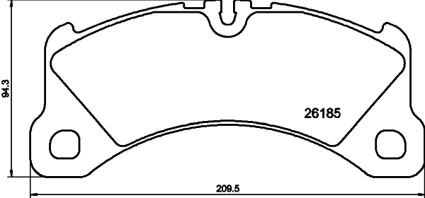 HELLA Fékbetét, mind 8DB355040-201