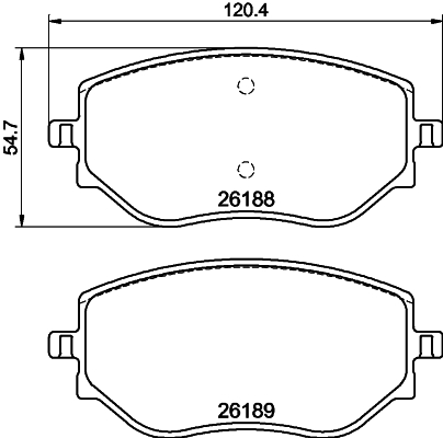 HELLA Első fékbetét 8DB355040-541