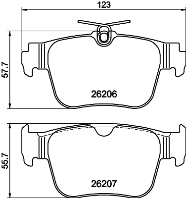 HELLA Fékbetét, mind 8DB355040-851