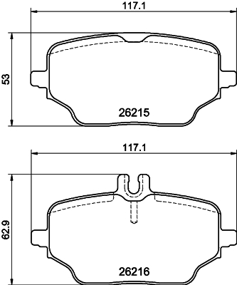 HELLA Fékbetét, mind 8DB355040-331