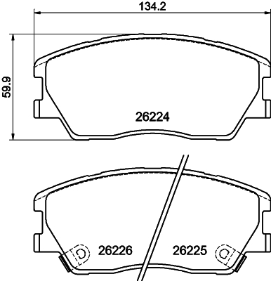 HELLA Fékbetét, mind 8DB355040-591