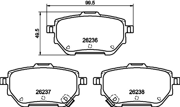 HELLA Fékbetét, mind 8DB355040-711