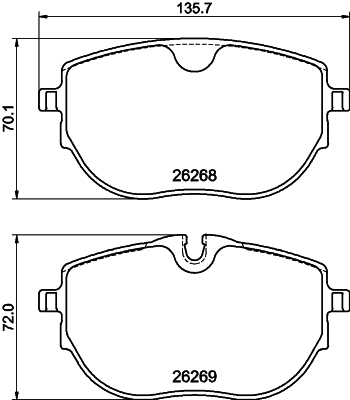 HELLA Fékbetét, mind 8DB355040-921