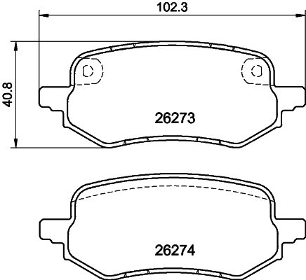 HELLA Fékbetét, mind 8DB355040-931