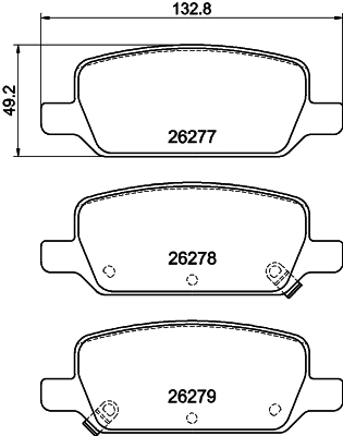 HELLA Fékbetét, mind 8DB355040-951