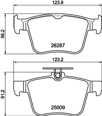 HELLA Fékbetét, mind 8DB355044-951