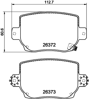 HELLA Fékbetét, mind 8DB355041-041