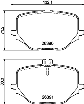 HELLA Fékbetét, mind 8DB355041-121