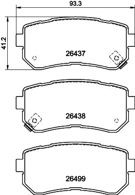 HELLA Fékbetét, mind 8DB355041-131