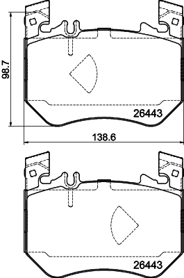 HELLA Fékbetét, mind 8DB355043-071