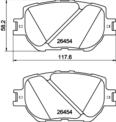 HELLA Fékbetét, mind 8DB355041-221