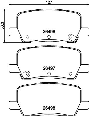 HELLA Fékbetét, mind 8DB355042-701