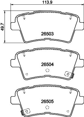 HELLA Fékbetét, mind 8DB355044-231