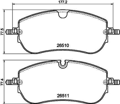 HELLA Fékbetét, mind 8DB355044-251