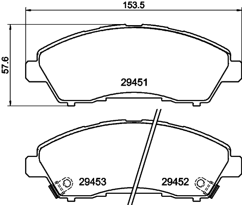 HELLA Fékbetét, mind 8DB355041-211