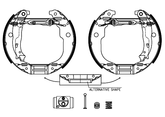 HELLA Fékpofa 8DB355022-951