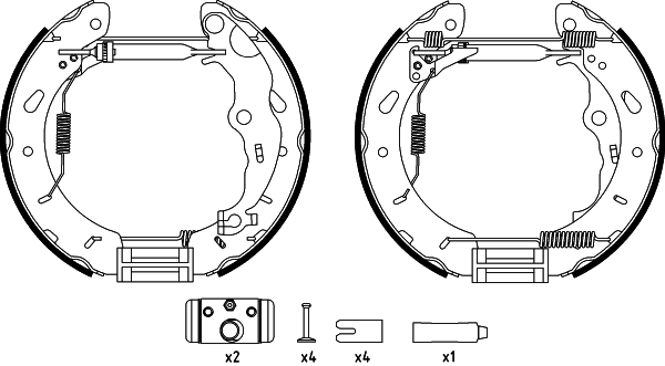 HELLA Fékpofa 8DB355022-861