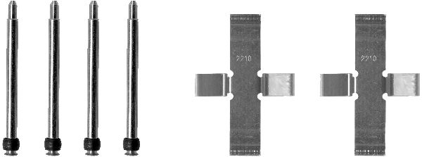 HELLA Tartozékkészlet, tárcsafékbetét 8DZ355202-161