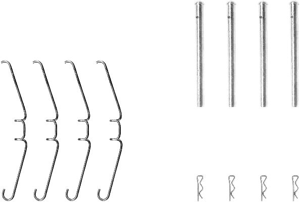 HELLA Tartozékkészlet, tárcsafékbetét 8DZ355204-011