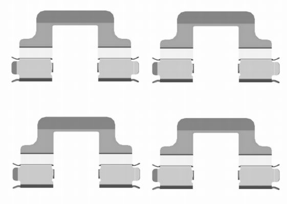 HELLA Tartozékkészlet, tárcsafékbetét 8DZ355204-101