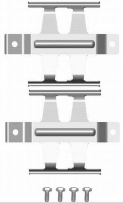 HELLA Tartozékkészlet, tárcsafékbetét 8DZ355204-121