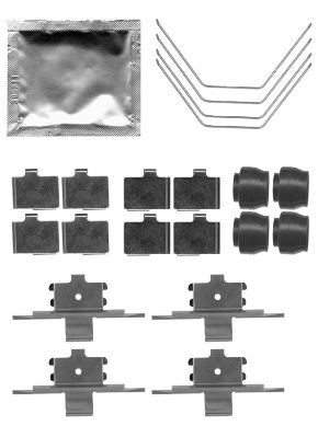 HELLA Tartozékkészlet, tárcsafékbetét 8DZ355204-951