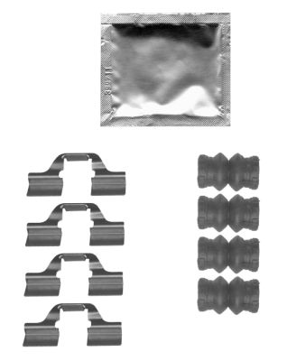 HELLA Tartozékkészlet, tárcsafékbetét 8DZ355205-361