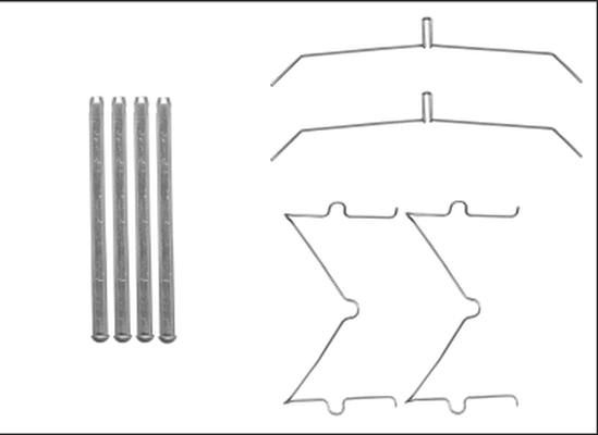 HELLA Tartozékkészlet, tárcsafékbetét 8DZ355205-641