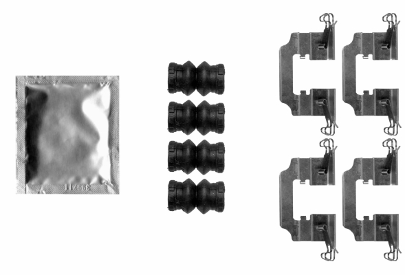 HELLA Tartozékkészlet, tárcsafékbetét 8DZ355206-801