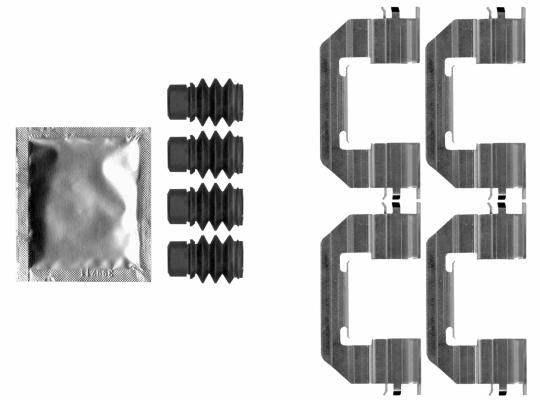 HELLA Tartozékkészlet, tárcsafékbetét 8DZ355207-291