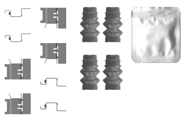 HELLA Tartozékkészlet, tárcsafékbetét 8DZ355207-401