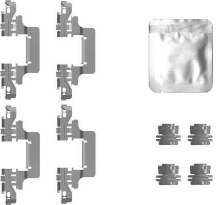 HELLA Tartozékkészlet, tárcsafékbetét 8DZ355207-201