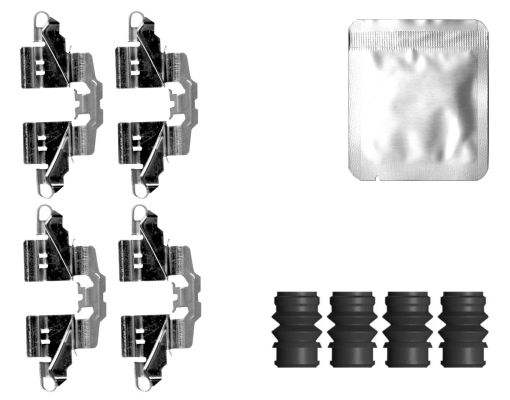 HELLA Tartozékkészlet, tárcsafékbetét 8DZ355207-121