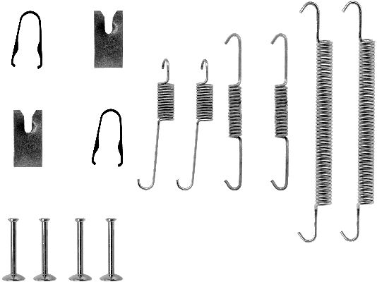 HELLA Tartozékkészlet, fékpofa 8DZ355200-471