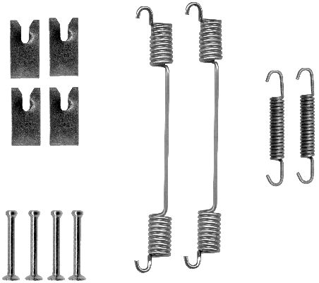 HELLA Tartozékkészlet, fékpofa 8DZ355200-751