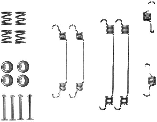 HELLA Tartozékkészlet, fékpofa 8DZ355200-681