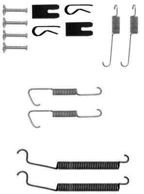 HELLA Tartozékkészlet, fékpofa 8DZ355200-631