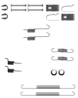 HELLA Tartozékkészlet, fékpofa 8DZ355200-801