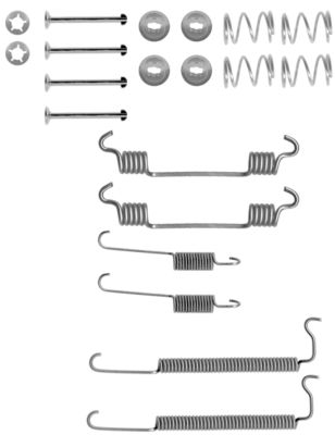 HELLA Tartozékkészlet, fékpofa 8DZ355200-811