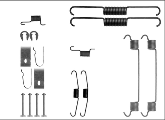 HELLA Tartozékkészlet, fékpofa 8DZ355205-881