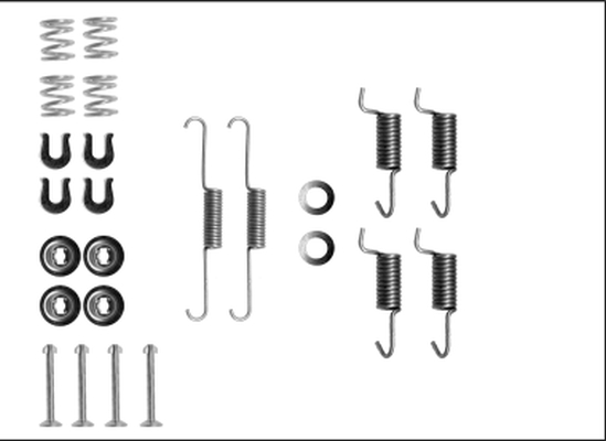 HELLA Tartozékkészlet, fékpofa 8DZ355205-911