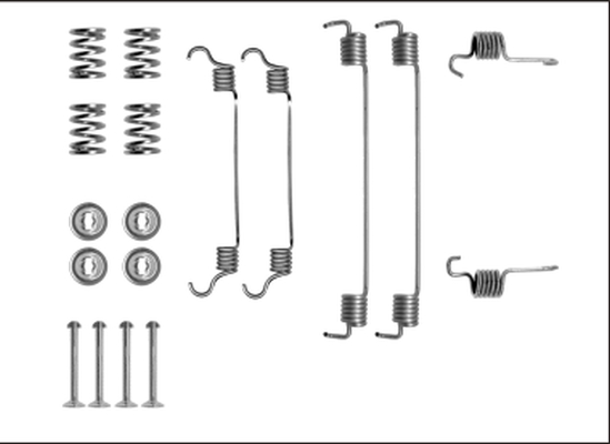 HELLA Tartozékkészlet, fékpofa 8DZ355205-901